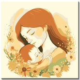 Mother and child painting by numbers